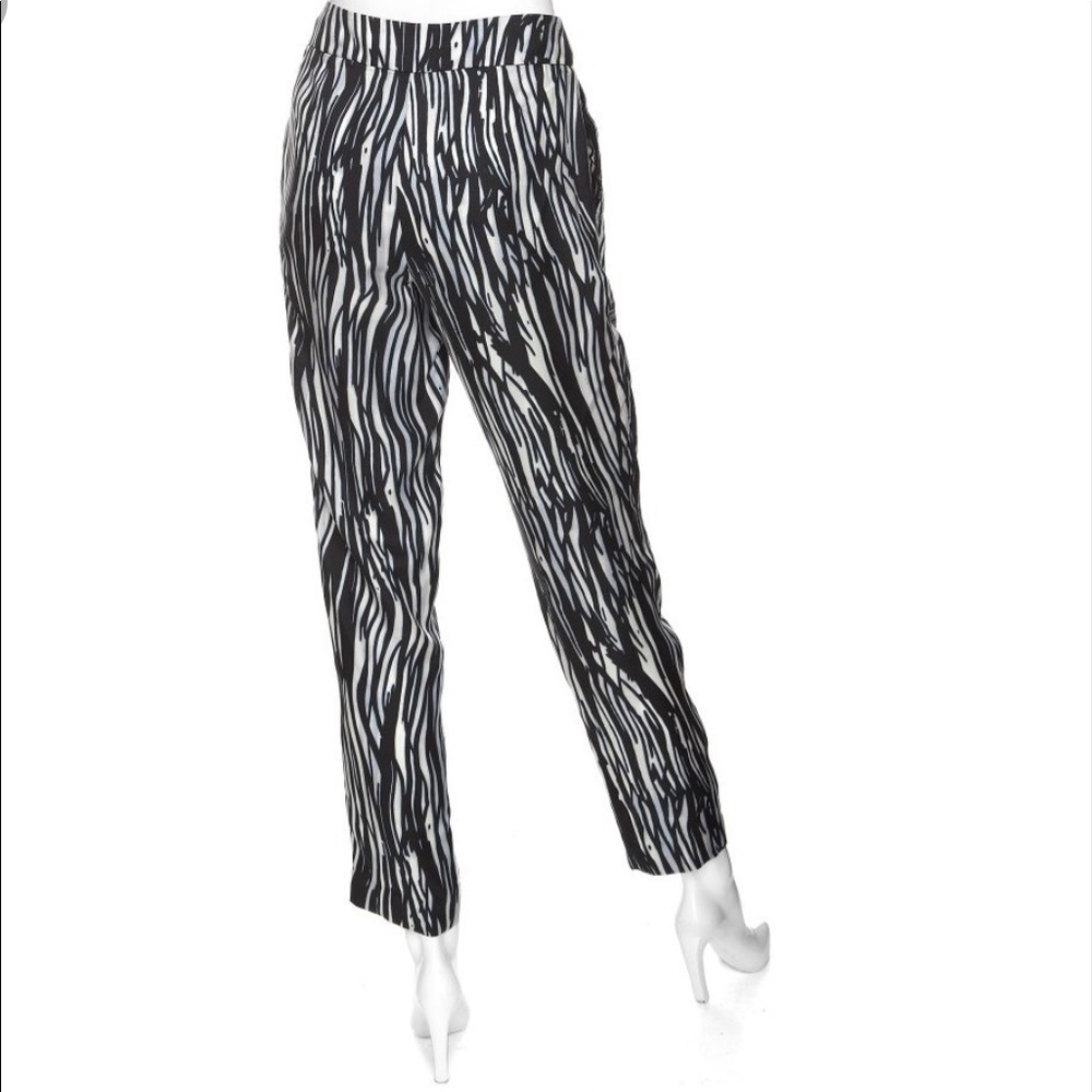 Rachel Zoe Zebra Print Ankle Pants Size 2